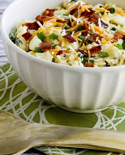 Loaded Cauliflower Mock Potato Salad