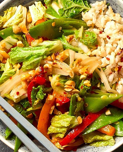 Stir-Fry with Peanut Sauce