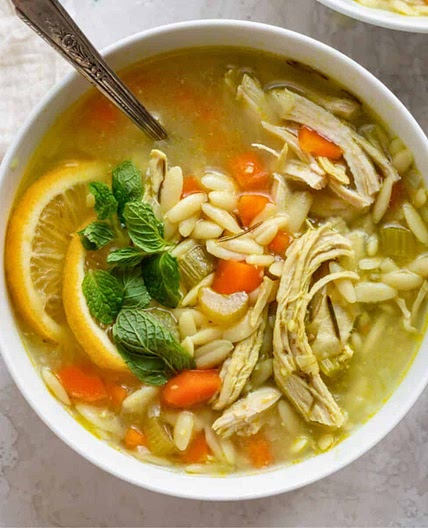 Chicken Lemon Orzo Soup Recipe