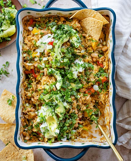 Green Chile Rice Bake