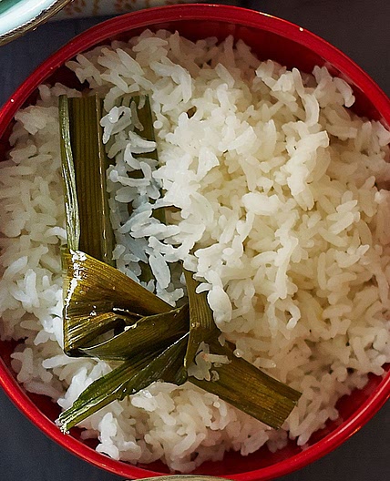 Pandan steamed rice