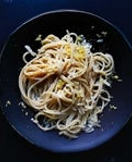 Lemon-Infused Spaghetti with Oil and Provolone