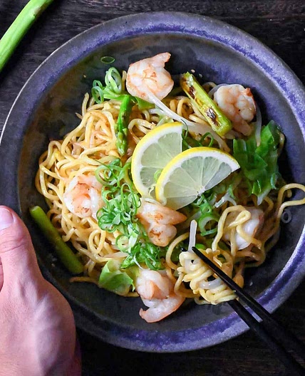 Shio Yakisoba with Lemon and Seafood