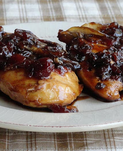 Chicken in Cherry Balsamic Sauce