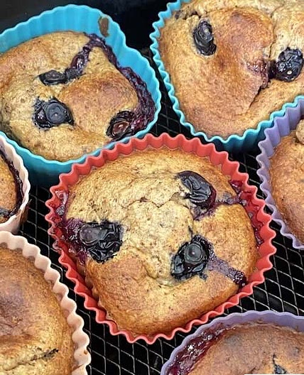 Air Fryer Blueberry Muffins