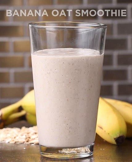 3-Ingredient Banana Oat Smoothie Recipe by Tasty