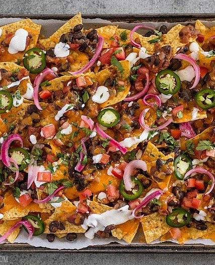 Spicy Baked Black Bean Nachos