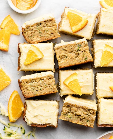 Orange Zucchini Cake with Orange Frosting