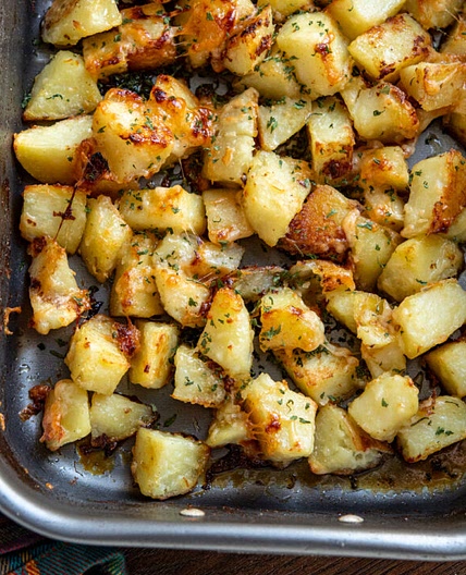 Hot Honey Parmesan Roasted Potatoes