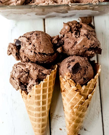 No-Churn Chocolate Chunk Ice Cream