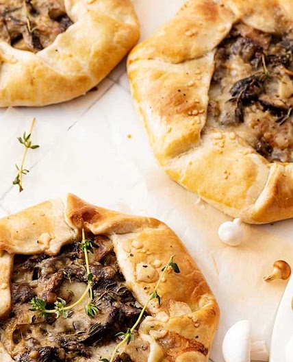 Mini galetes de cogumelos