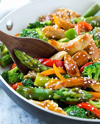 Super Easy and Healthy Teriyaki Chicken Stir Fry with Vegetables