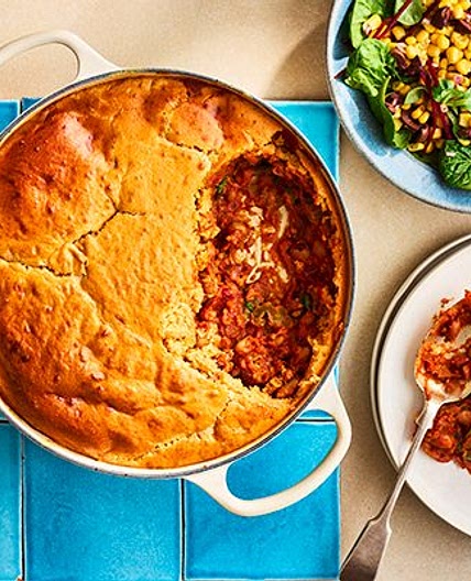 Chilli cornbread pie