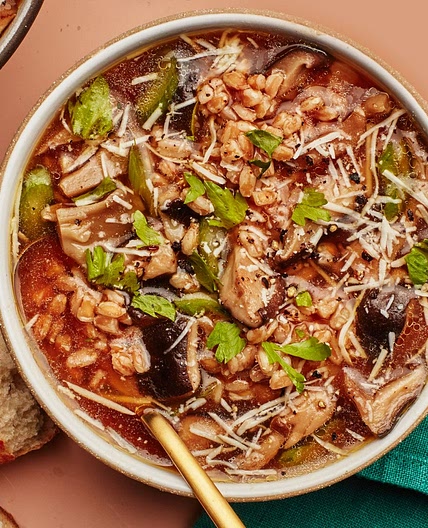 Mushroom-Farro Soup