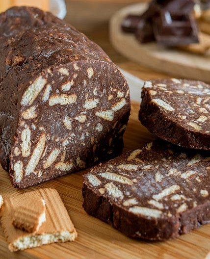 Delicioso SALAMI de CHOCOLATE con GALLETAS MARÍAS, ¡para vender!