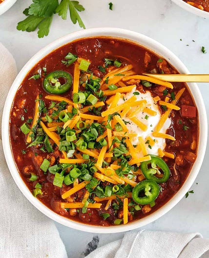 The BEST Healthy Turkey Chili
