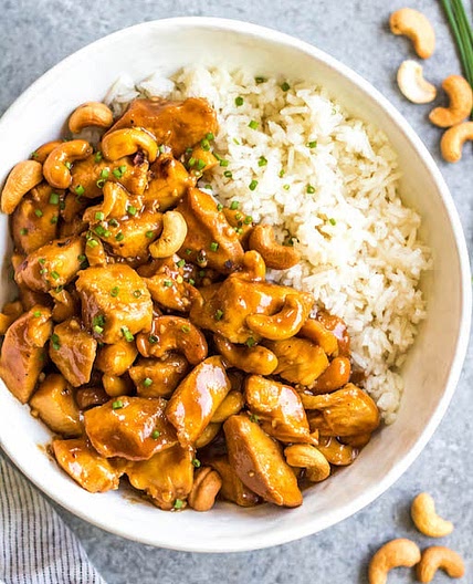 Slow Cooker Cashew Chicken: Paleo, Whole30, GF, Low Carb