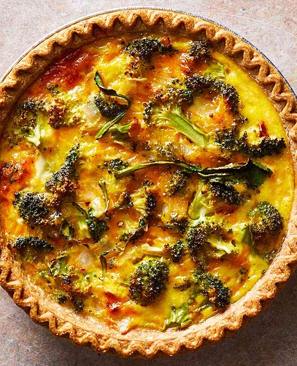 Easy Broccoli-Cheddar Quiche