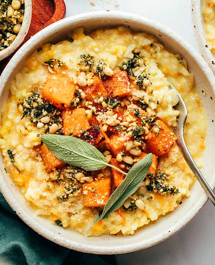 Creamy Vegan Butternut Squash Risotto (Instant Pot Friendly!)