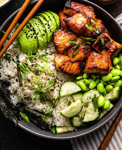 Salmon and Rice Bowls Recipe