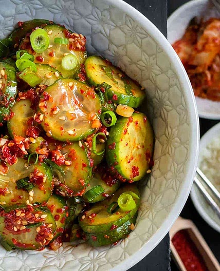 Korean Cucumber Salad - Oi Muchim (오이무침) Recipe