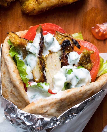 Chicken Shawarma with Yogurt Sauce