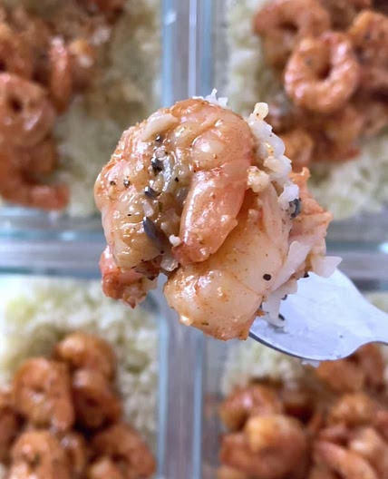 Meal Prep Cajun Shrimp and Cauliflower Rice