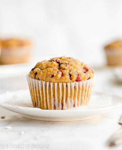 Healthy Cranberry Orange Oatmeal Muffins