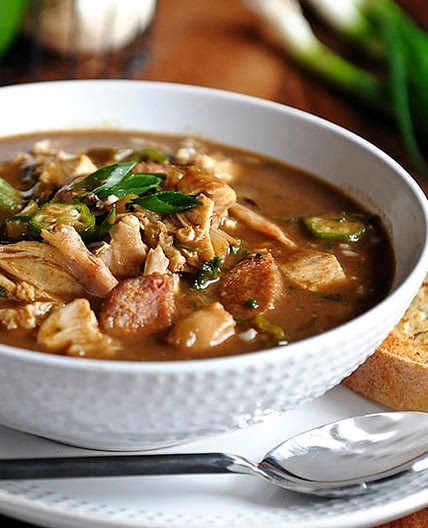 Chicken & Sausage Gumbo (No Tomatoes) + Microwave Roux