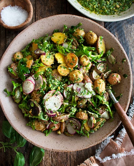 Arugula Pesto Potato Salad