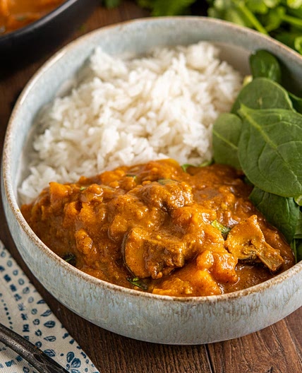 Sweet Potato and Mushroom Curry (Stove Top or Instant Pot)