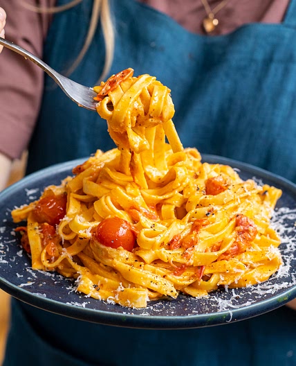 Roasted Tomato and Mascarpone Tagliatelle