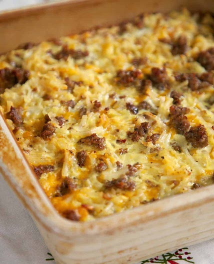 Sausage Hash Brown Breakfast Casserole