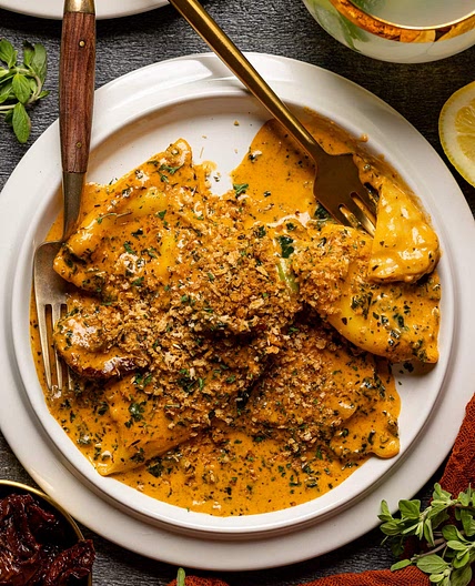 Hubby’s Date Night Vodka Ravioli [without the Vodka]