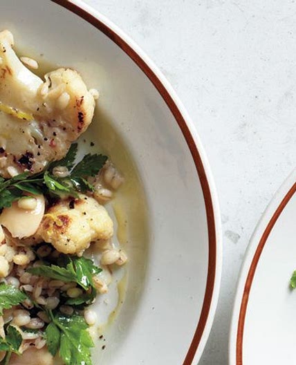 Warm Cauliflower and Herbed Barley Salad