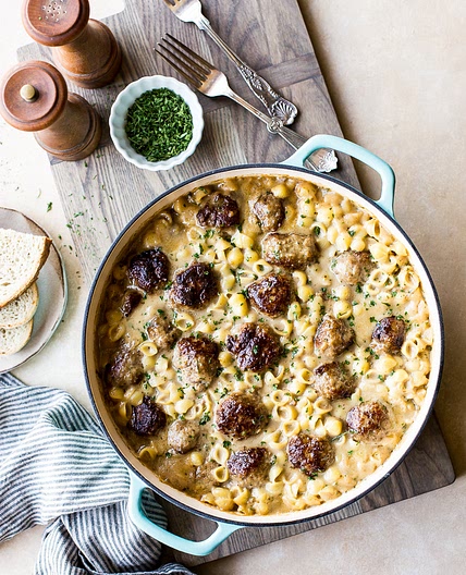 Swedish Meatball Pasta Bake