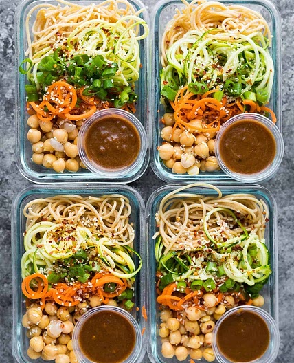 Cold Sesame Noodles with Spiralized Vegetables