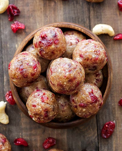 Cranberry Vanilla Energy Bites