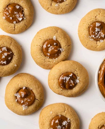 Salted Dulce de Leche Thumbprint Cookies