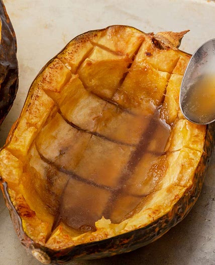 Baked Acorn Squash with Butter and Brown Sugar