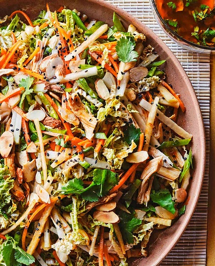 Sesame Kohlrabi & Chicken Salad
