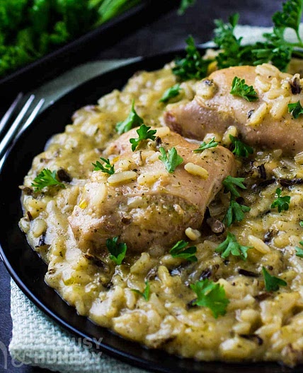 Easiest Slow Cooker Chicken and Rice