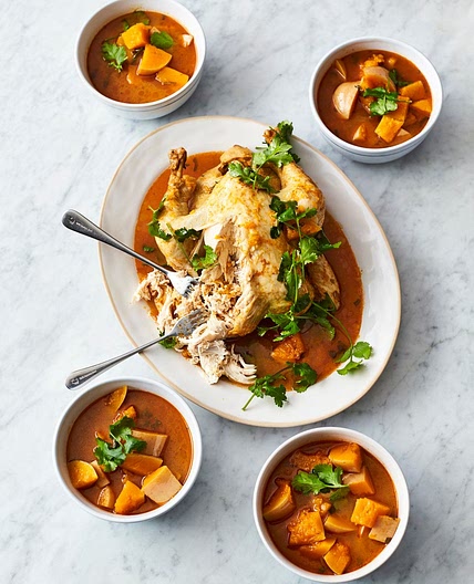 Thai red chicken & butternut squash soup