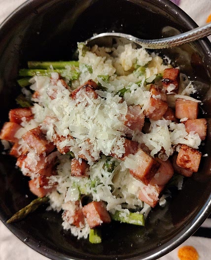 Creamy Pea and Ham Risotto