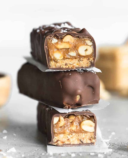 Vegan Snickers Bars (No-bake, GF)