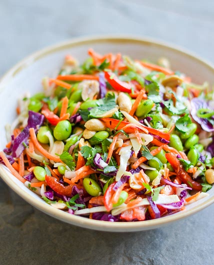 Asian Slaw with Ginger Peanut Dressing
