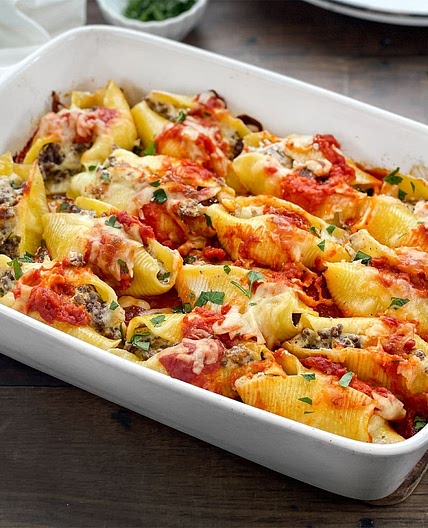 Beefy Stuffed Shells Recipe