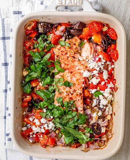 Baked Feta Salmon