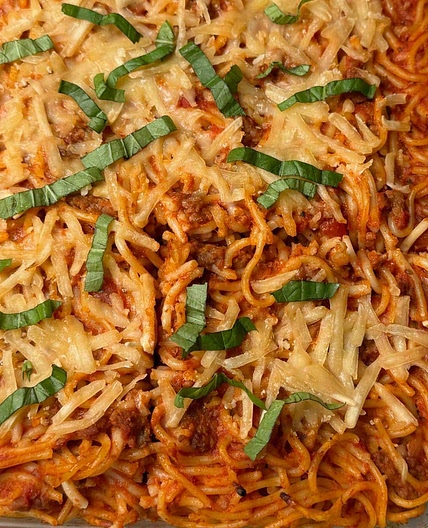Vegan Baked Spaghetti