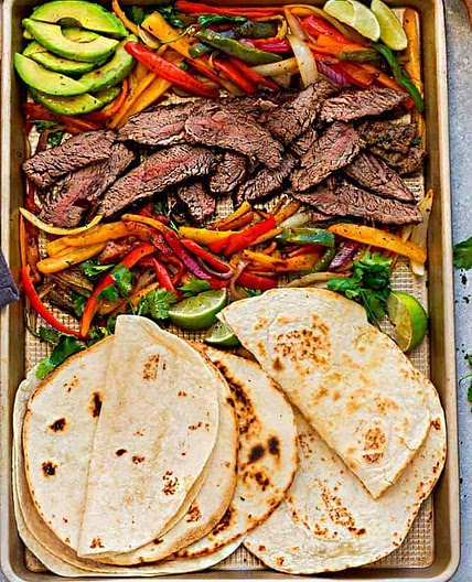 Sheet Pan Steak Fajitas - Low Carb / Keto / Paleo / Whole30